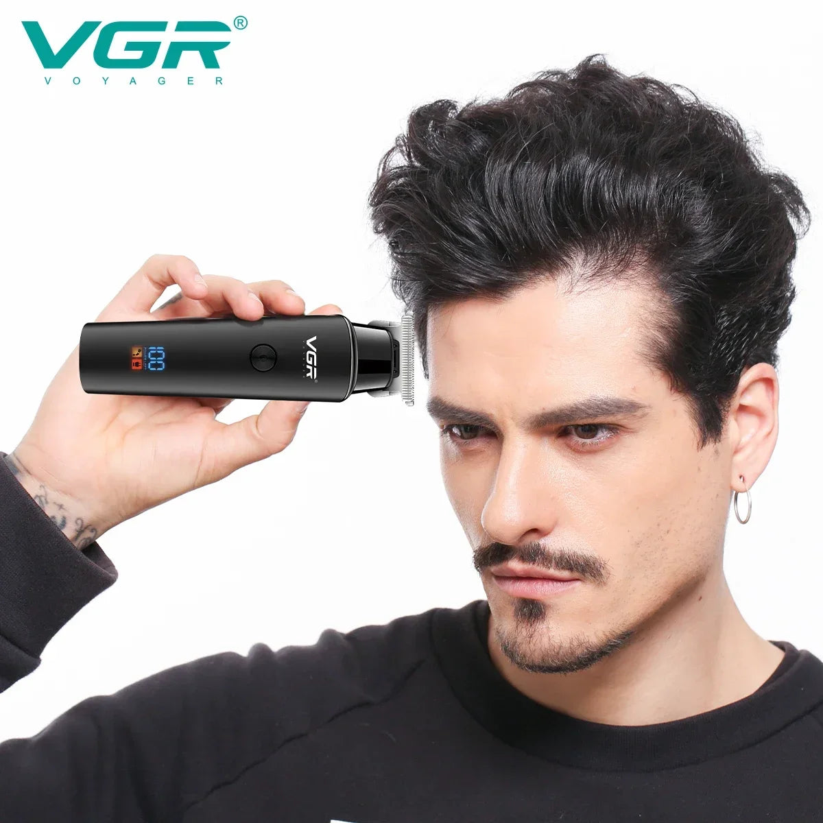VGR Hair Cutting Machine Electric Hair Clipper Professional Beard Hair Trimmer Face Haircut Mustache Barber Trimer For Men V-937