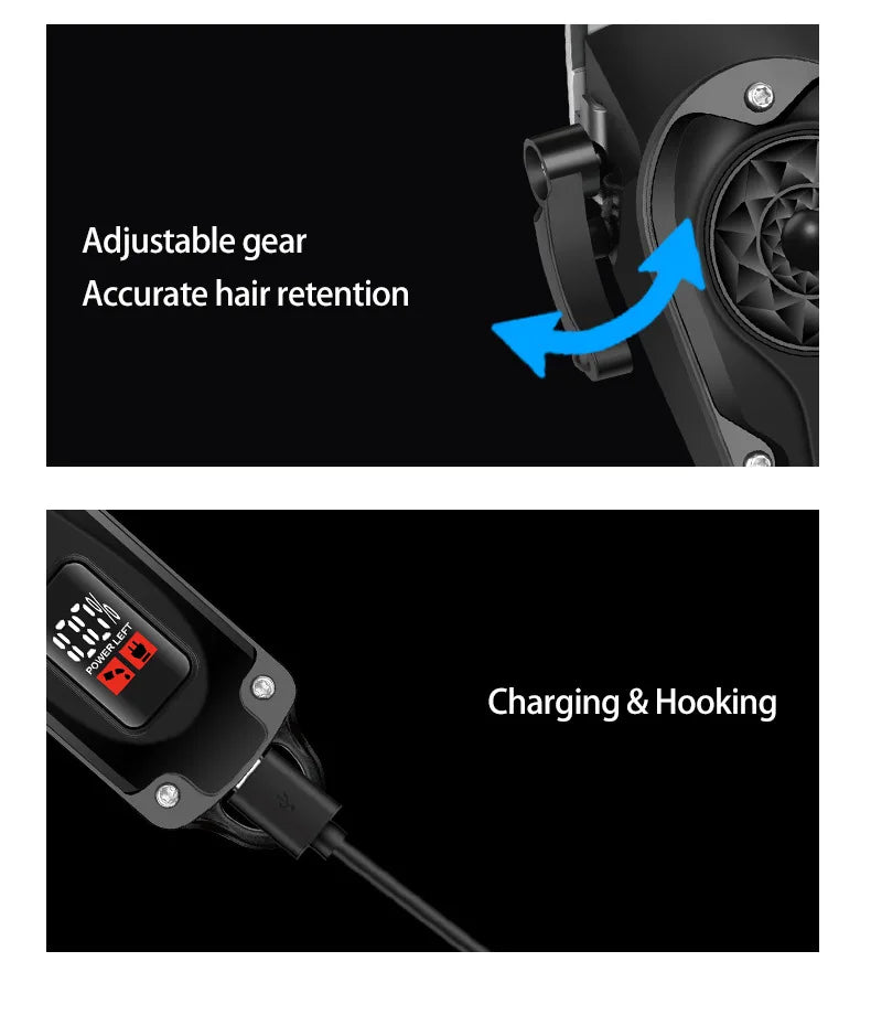 Powerful Electric Hair Clippers for men HIENA hair Trimmer Professional barber hair cutting machine Cordless Wet And Dry haircut