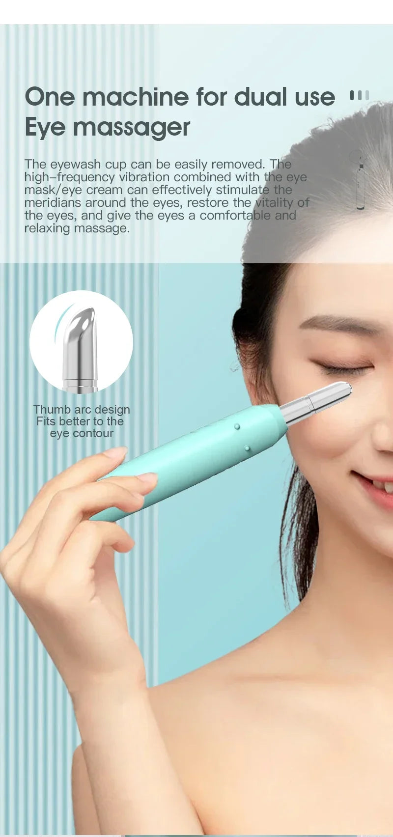 Electric 3in1 Eye Care Ultrasonic Eye Wash Water Sonic Wash Water Relieves Fatigue, Moisturizes S and Beautifies S