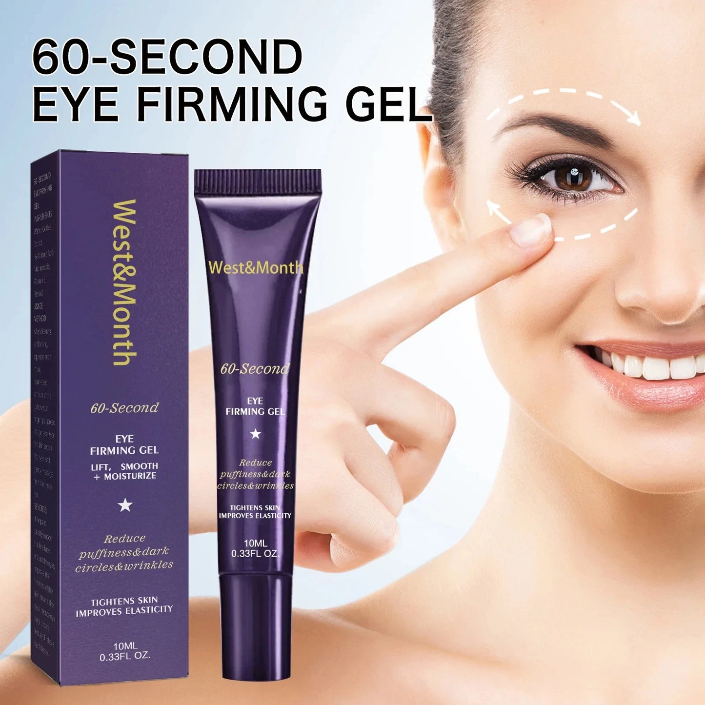 Firming Eye Gel Lighten Wrinkles Dark Circles Lifting Puffy Eyes Reduce Fine Lines Moisturizing Brightening Eye Bags Care Gel