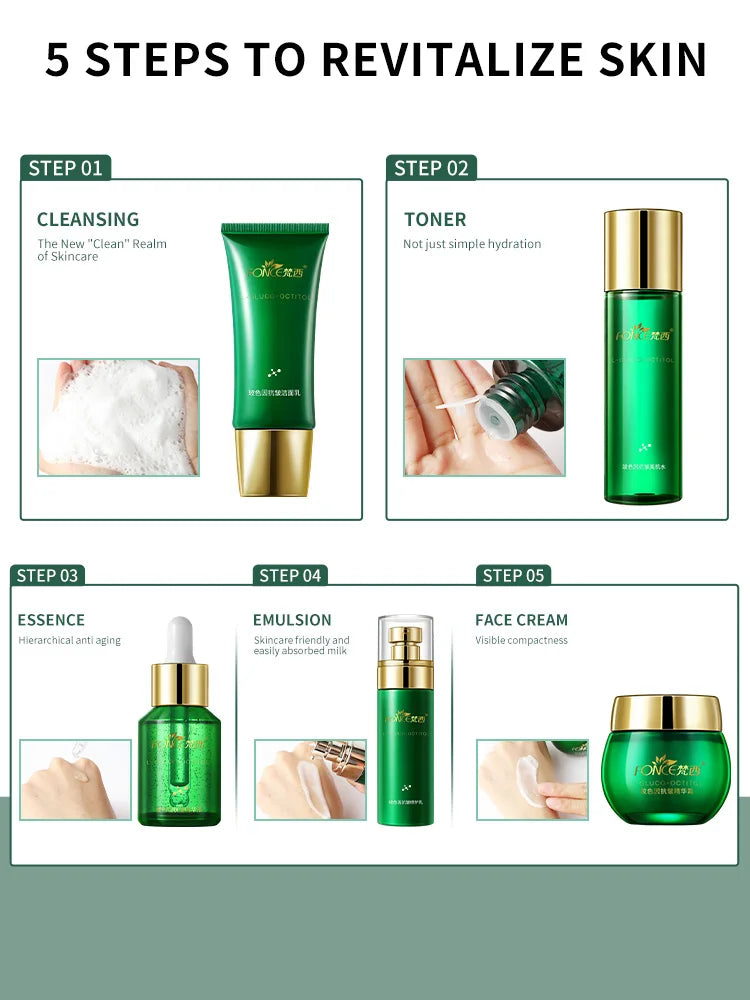 Five Piece FONCE Bose Skin Care Set Face Essence Moisturizing Korean Face Set,all-in-one skin lotion