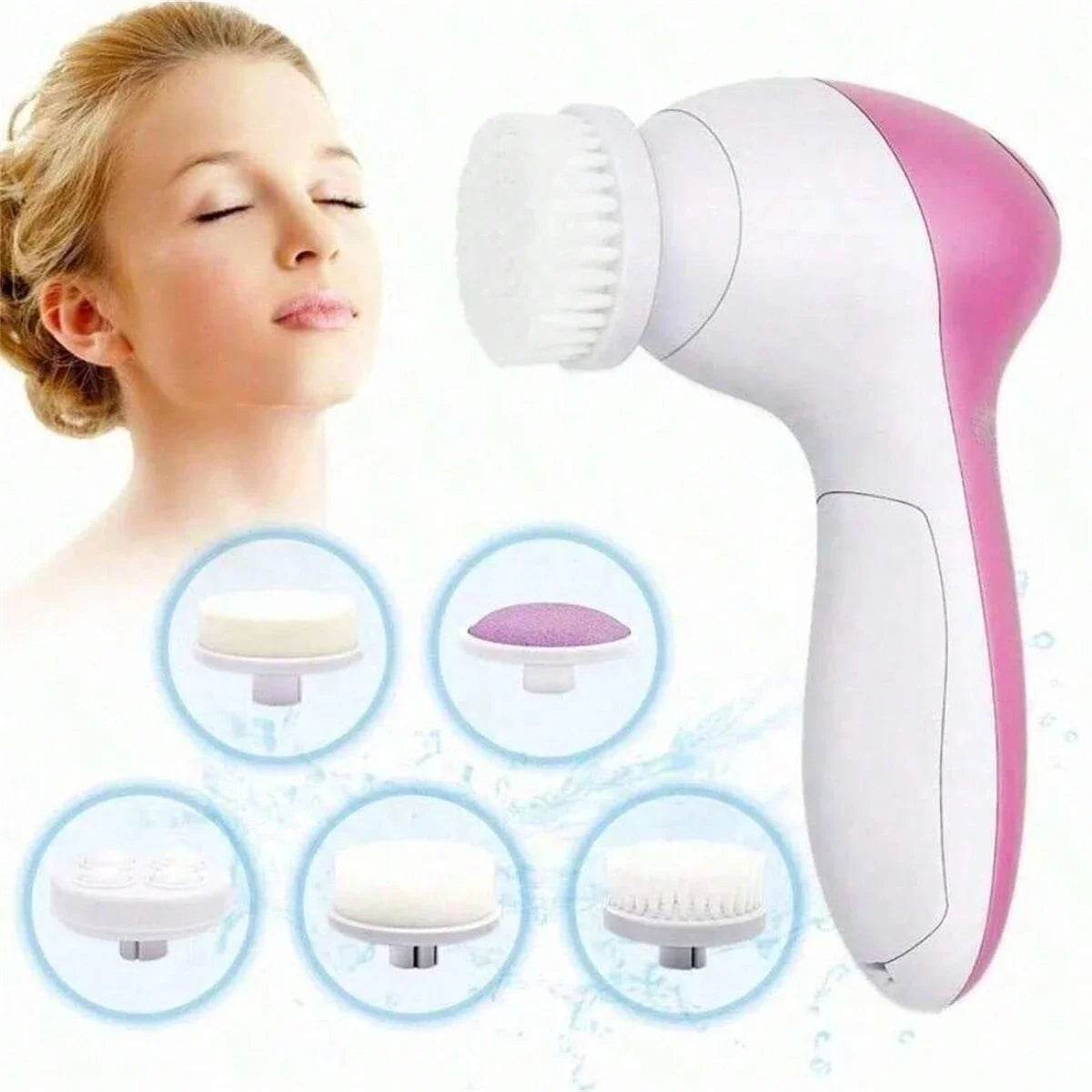 Face Beauty Electric facial cleaning brush facial exfoliator, sonic vibration rotating facial cleanser, skincare tools