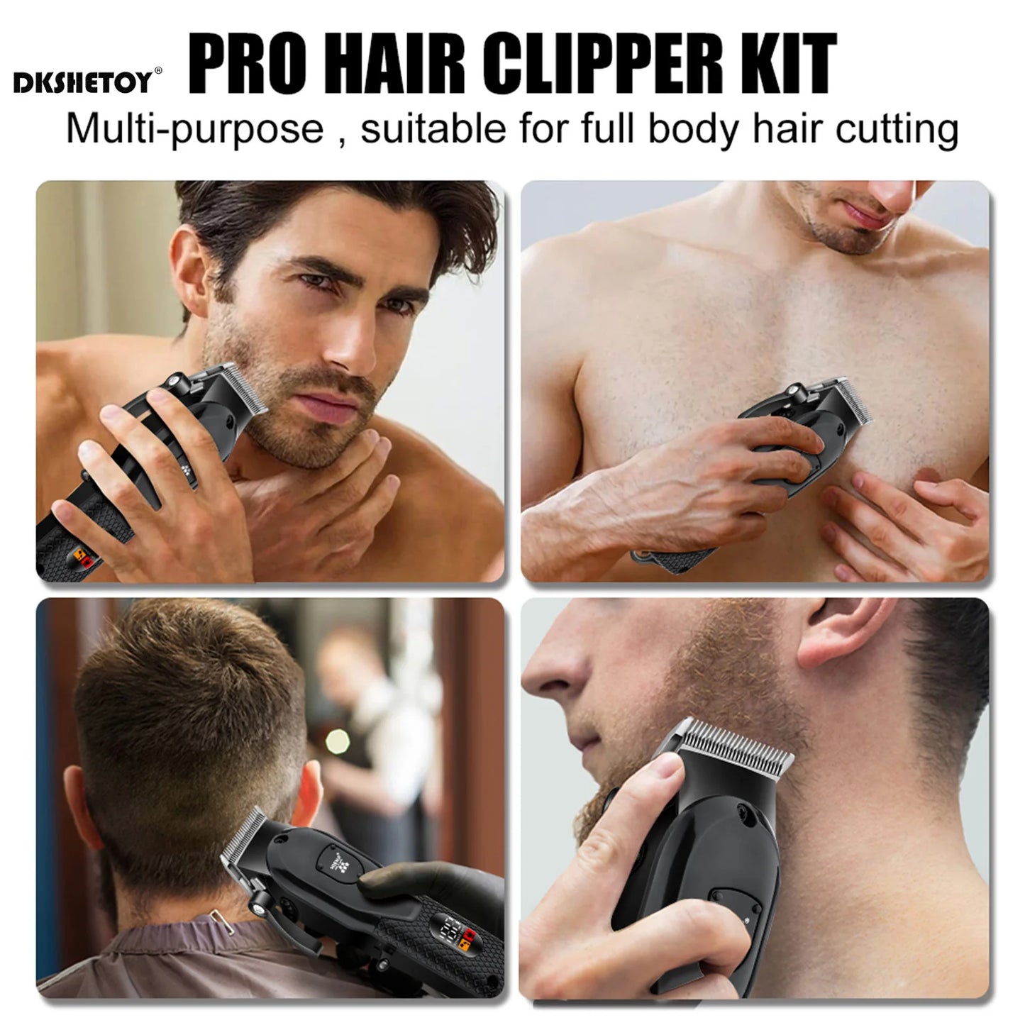 Professional hair cutting machine Electric Hair Trimmer set for men usb Rechargeable Barber hair clippers Wet And Dry haircut