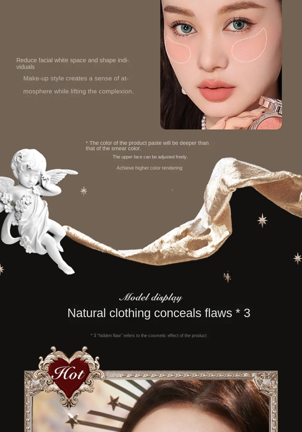 Flower Knows Little Angel Blushes Cream Smooth Long-lasting All-Day Face Enhancing Makeup Korean Blush Cream For Cheek