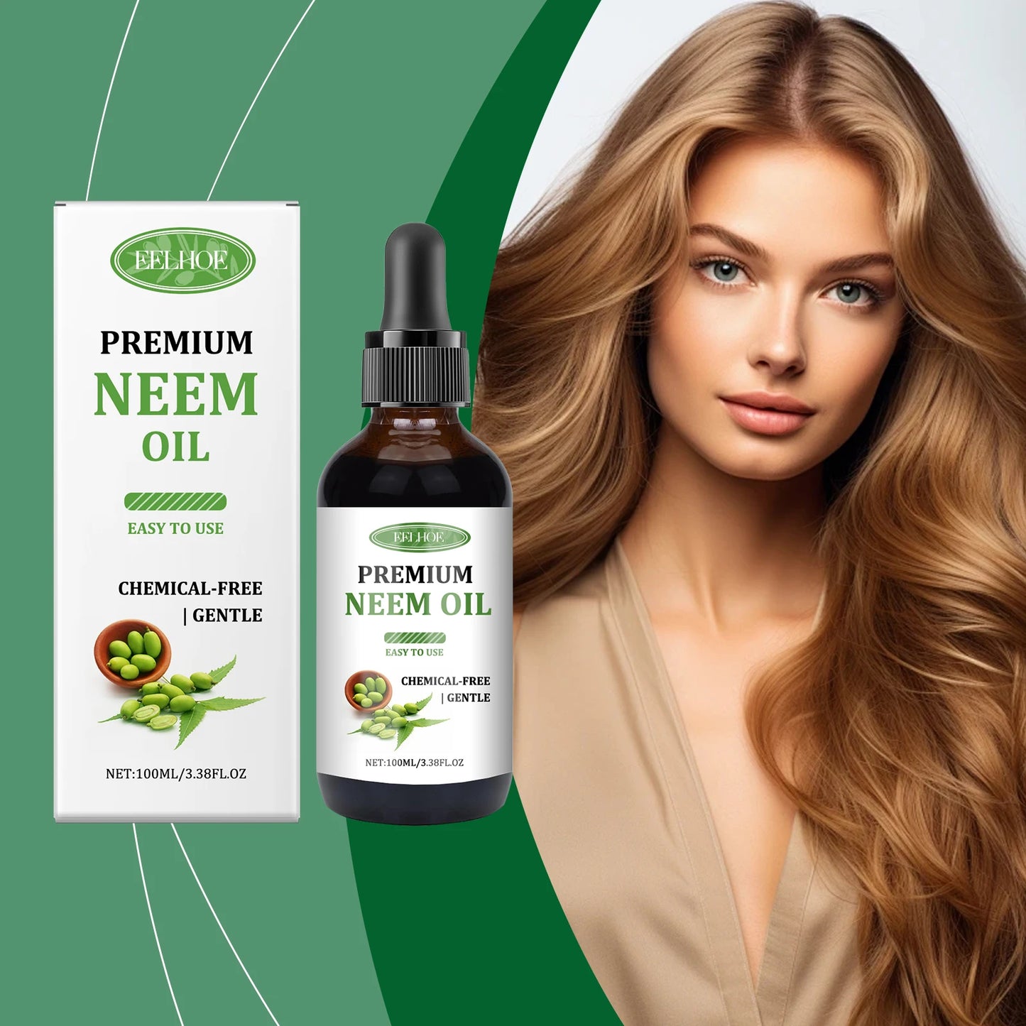 Eelhoe Neem Oil Care Essential Oil Nourishes Scalp Skincare Armor Neem Oil Massage Oil Nourishes The Skin Relieve Scalp Fatigue