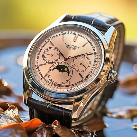 High Quality Men's Luxury Belt Fashion Quartz Analog Watch Men Round Business Student Sport Waterproof Glow Clock Birthday Gift