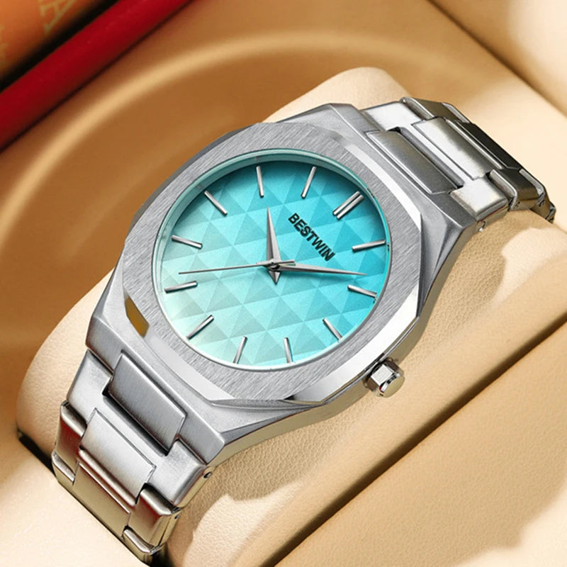 Black Men Quartz Watches For Male Clock 2025 Top Brand Luxury Stainless Steel Band Fashion Men Wrist Watches Dropshipping
