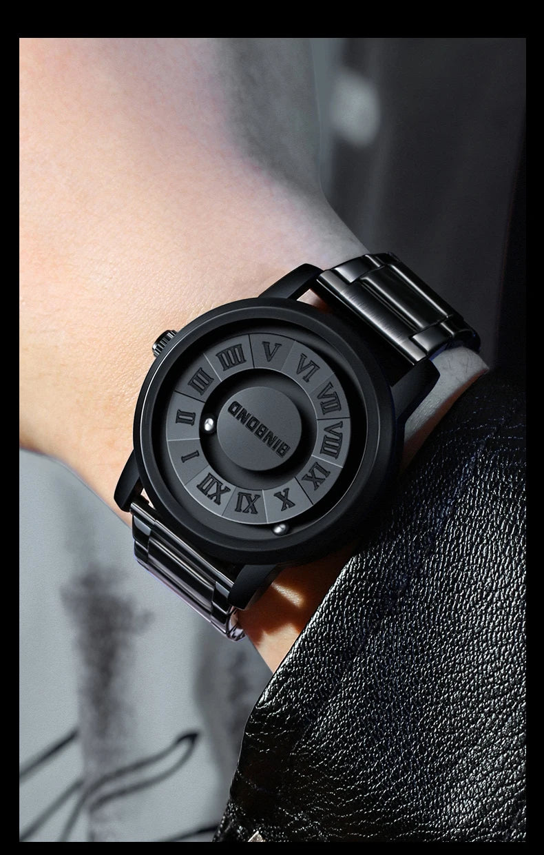 BINBOND Men Quartz Watches Top Brand Luxury Stainless Steel Waterproof Hollow Out Stainless steel Wristwatches Relogio Masculino