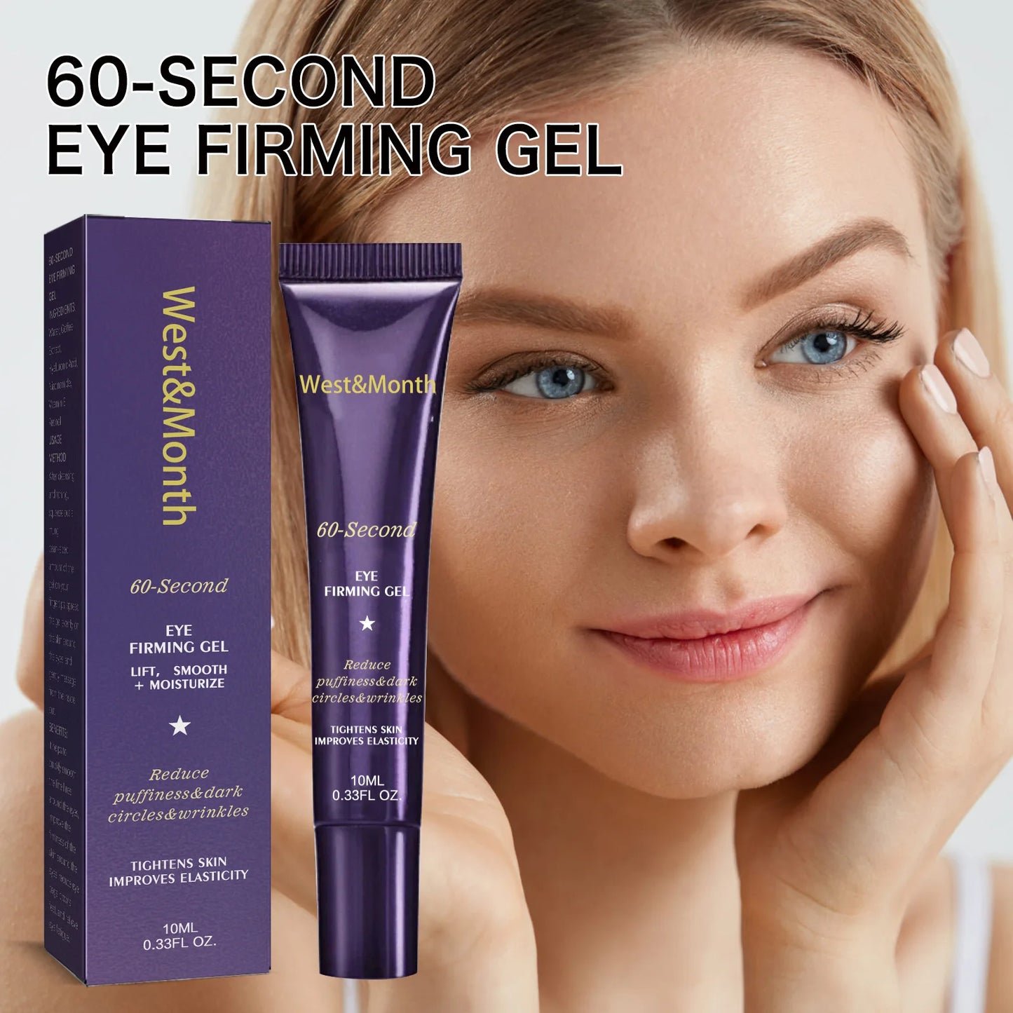 Firming Eye Gel Lighten Wrinkles Dark Circles Lifting Puffy Eyes Reduce Fine Lines Moisturizing Brightening Eye Bags Care Gel