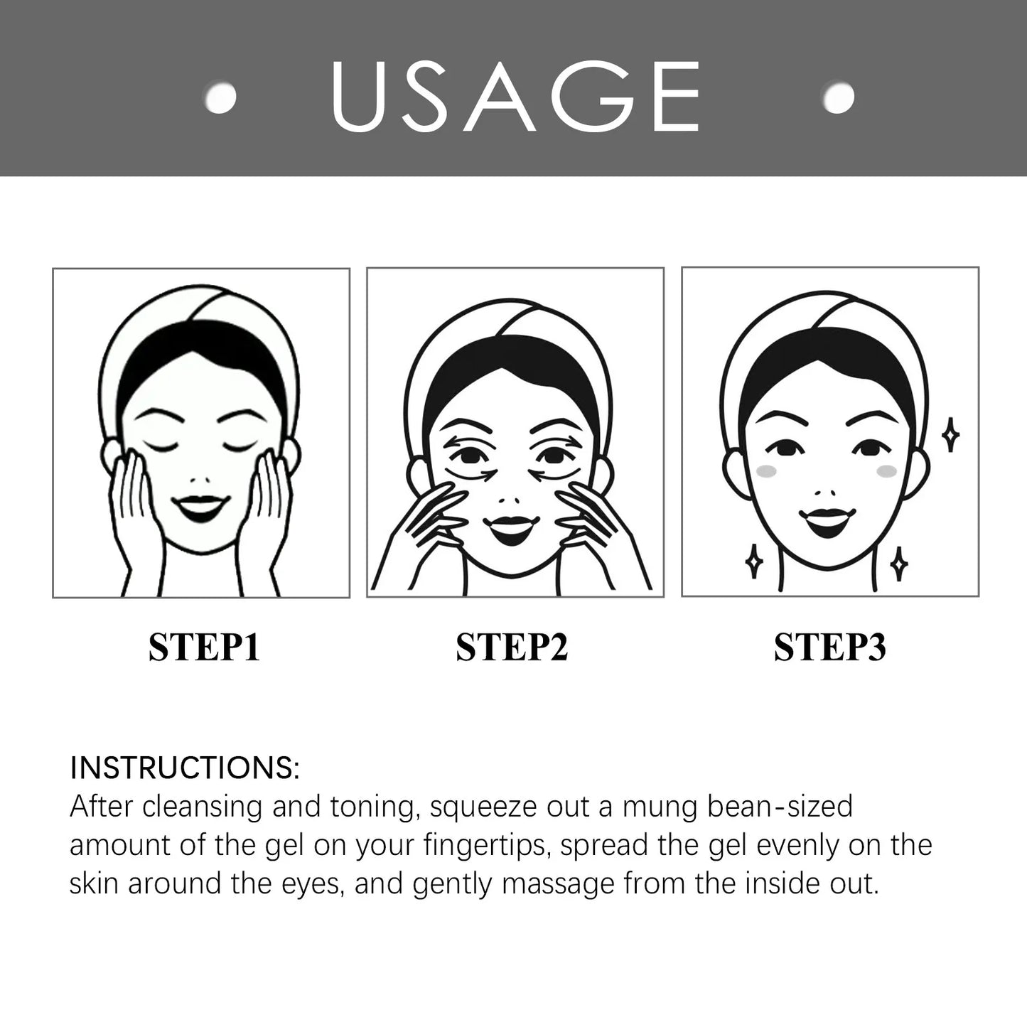 Firming Eye Gel Lighten Wrinkles Dark Circles Lifting Puffy Eyes Reduce Fine Lines Moisturizing Brightening Eye Bags Care Gel