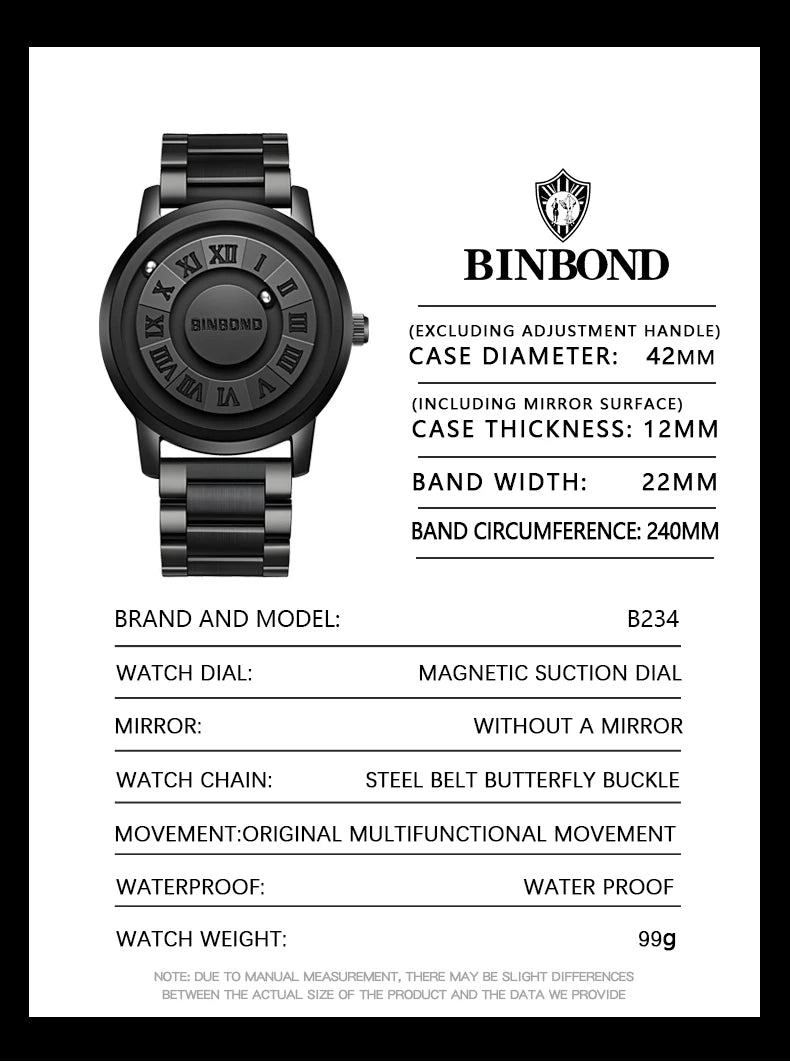 BINBOND Men Quartz Watches Top Brand Luxury Stainless Steel Waterproof Hollow Out Stainless steel Wristwatches Relogio Masculino