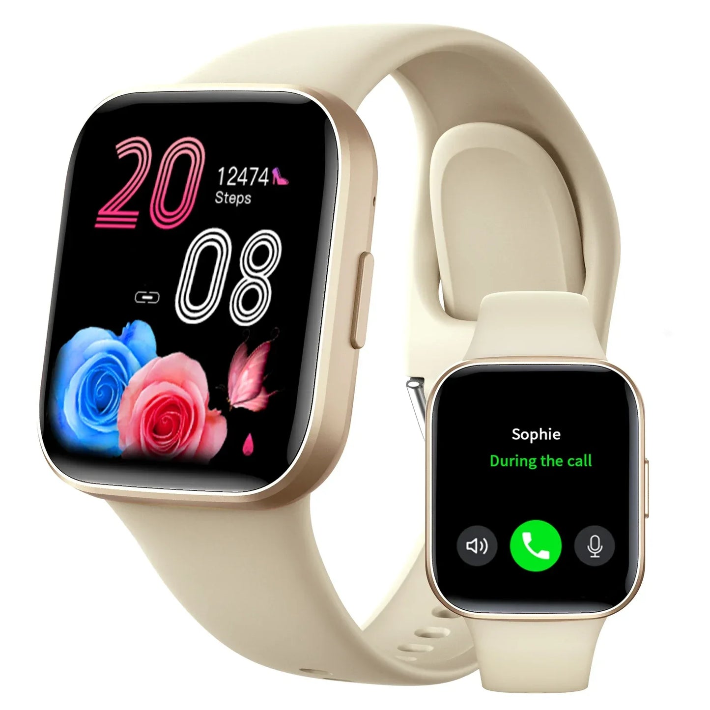 Smart watch, wireless calling /dial,for iPhone/Andriod, multi -Sport mode, calling reminder and rejection, SMS reminder - Wear444