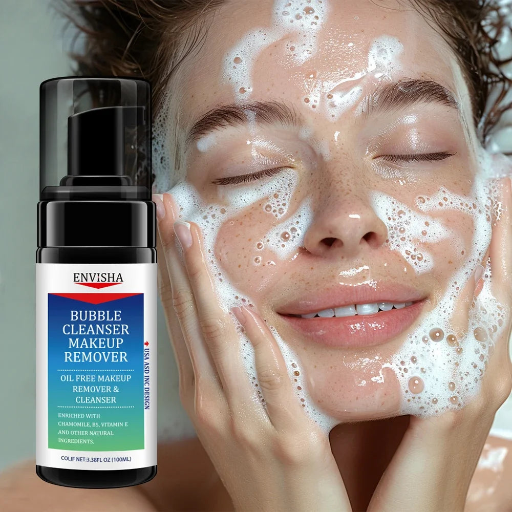 ENVISHA Beauty Health Exfoliation Face Skin Care Mousse Foaming Makeup Remover Facial Cleanser Deep Cleansing Moisturizing