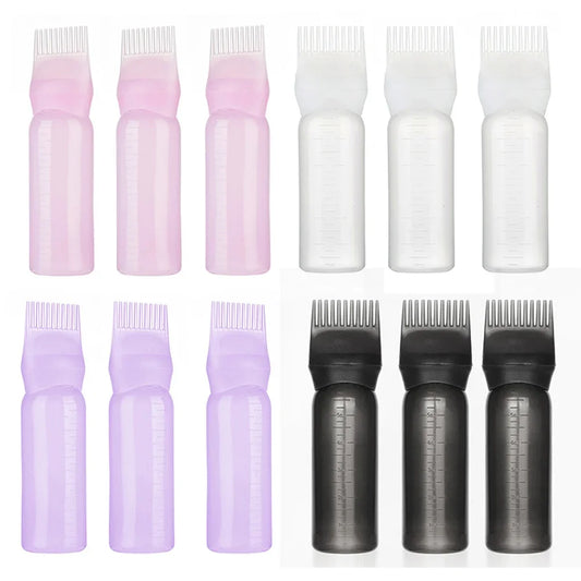 3pcs 180ml hair oil bottle refillable bottle hair oil bottle professional hairdressing tool,Special for real hair wigs