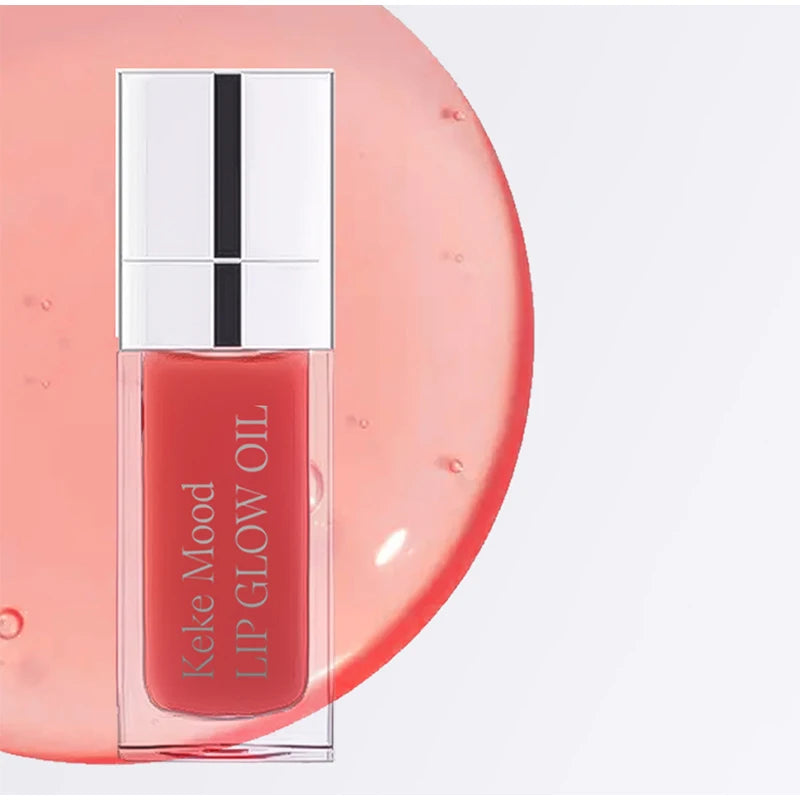 Clear Crystal Lip Gloss Oil,Hydrating Plumping Lipstick,Tinted Lip Plumper,Water Glow Moisturizing Lipgloss,Long-lasting Makeup