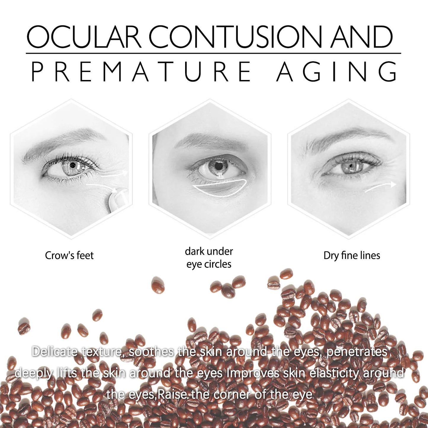 Firming Eye Gel Lighten Wrinkles Dark Circles Lifting Puffy Eyes Reduce Fine Lines Moisturizing Brightening Eye Bags Care Gel