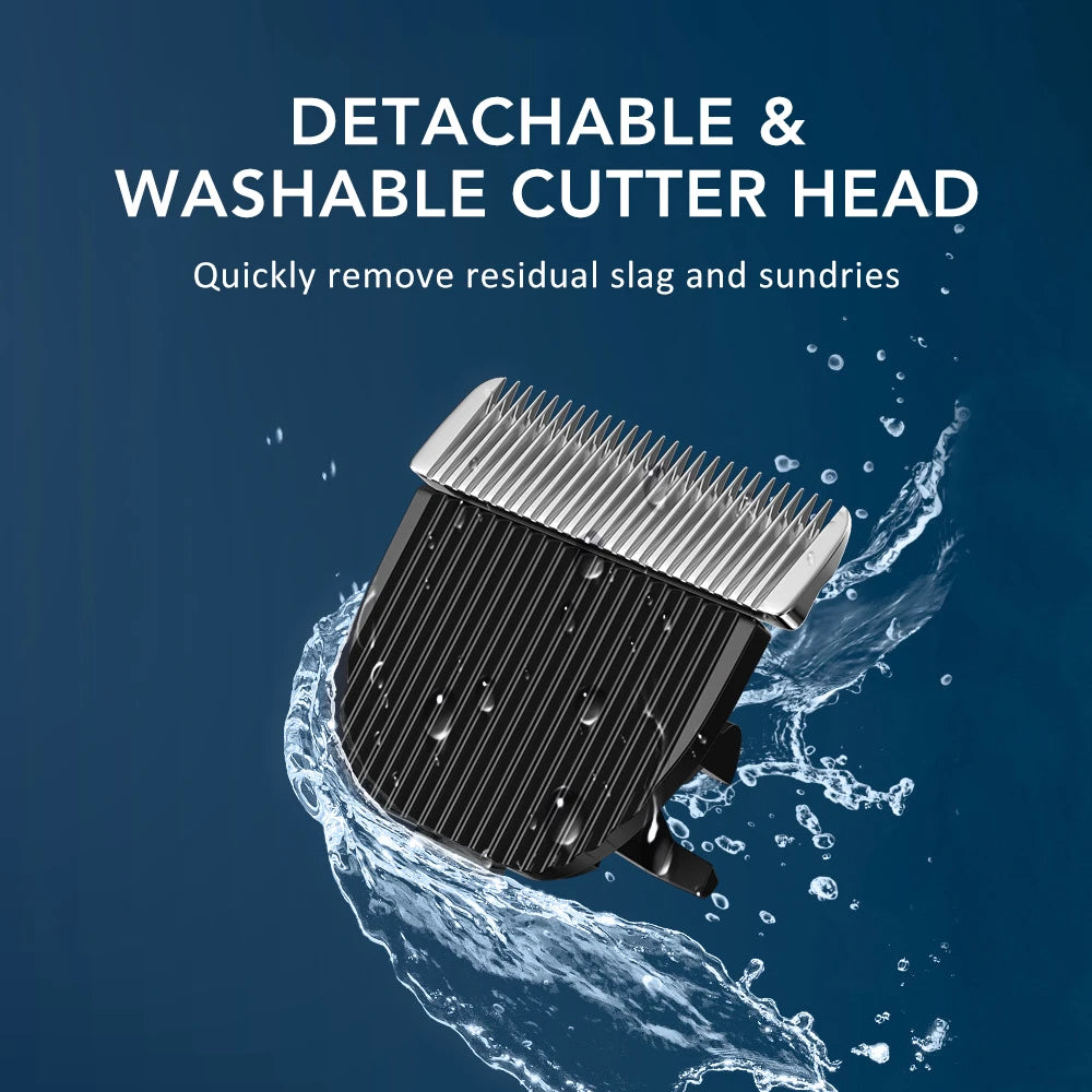 Men's Hair Cutting Machine Electric Trimmer for Man Professional Hair Clipper Barber Beard Shaver With 6pcs 1.5-9mm Limit Comb