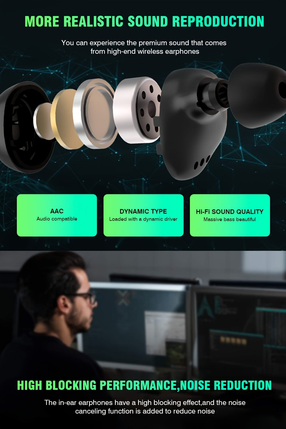 Wireless Earbuds V5.3 Headphones, with Charging Case 200 Hrs Playtime IPX7in Ear Light-Weight Earphones for Phones and Laptops