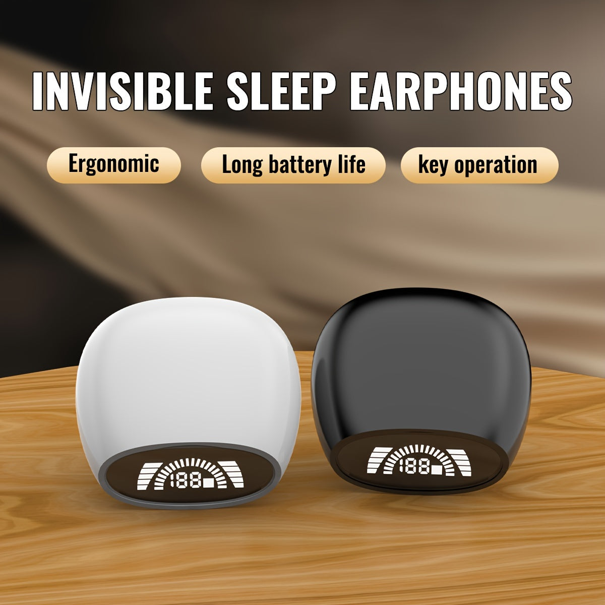 New Ultra-thin And Ultra Small Sleep Earphones With Invisible Dual Ear High-definition Call HIFI Sound Effect, Heavy Bass Running, Listening To Music, Male, Female, Adult, And Child Universal Birthday Gifts