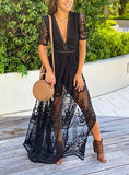 A frilled lace summer dress
