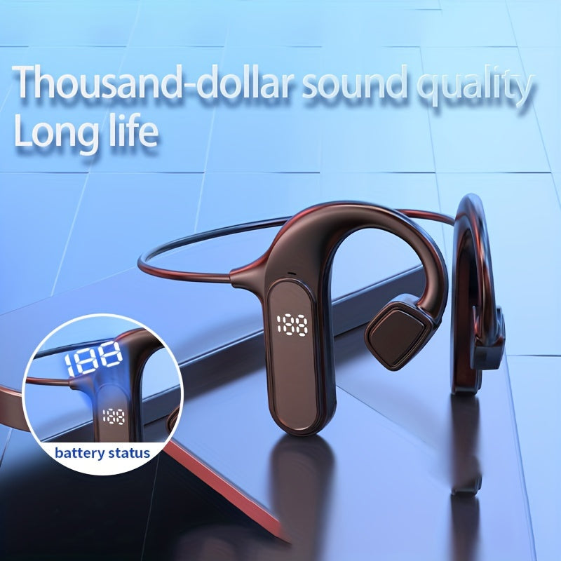 True Wireless Earphones With High-quality Noise Reduction, In Ear Sports Games, Super Long Lifespan, 2024 New Model With Excellent Sound Quality, Equipped With A Digital Display Screen And Removable Memory Card For Playback