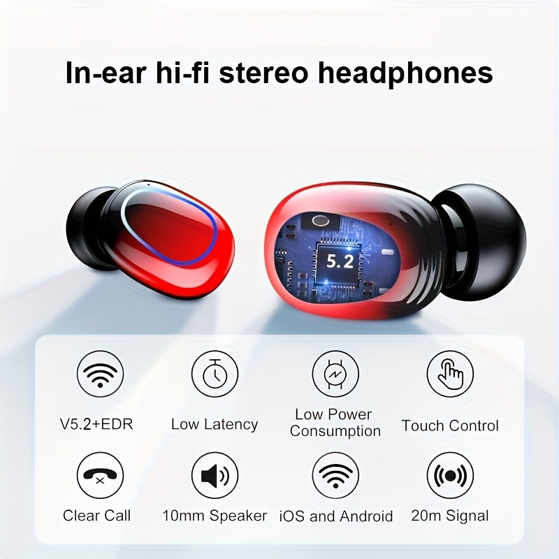 ProSound Wireless Earbuds - Waterproof Stereo Earphones with In-Ear Touch Control, Deep Bass, and Crystal-Clear Microphone for Sports, Gaming, Running, and Everyday Use - Sweat-Resistant and Lightweight Design