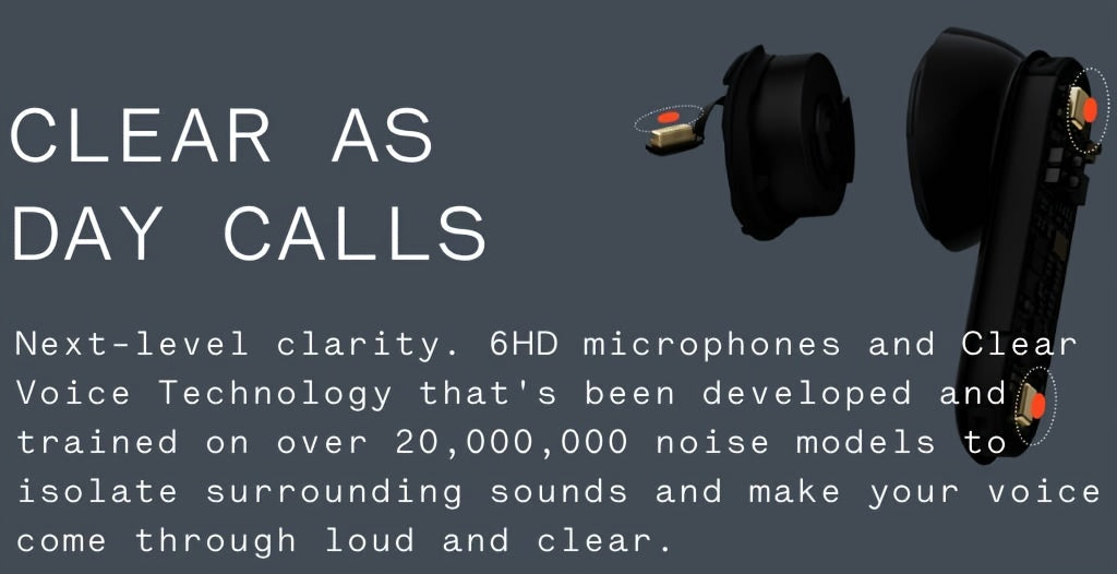 ProSound Buds Pro - Up to 39 Hours of Battery Life, 45 dB Advanced Noise Cancellation, Ultra Bass Technology, Custom Dynamic Bass, 5000 Hz Wide Band Noise Cancellation, 6 HD Mics for Crystal-Clear Calls, Wireless Earphones wi