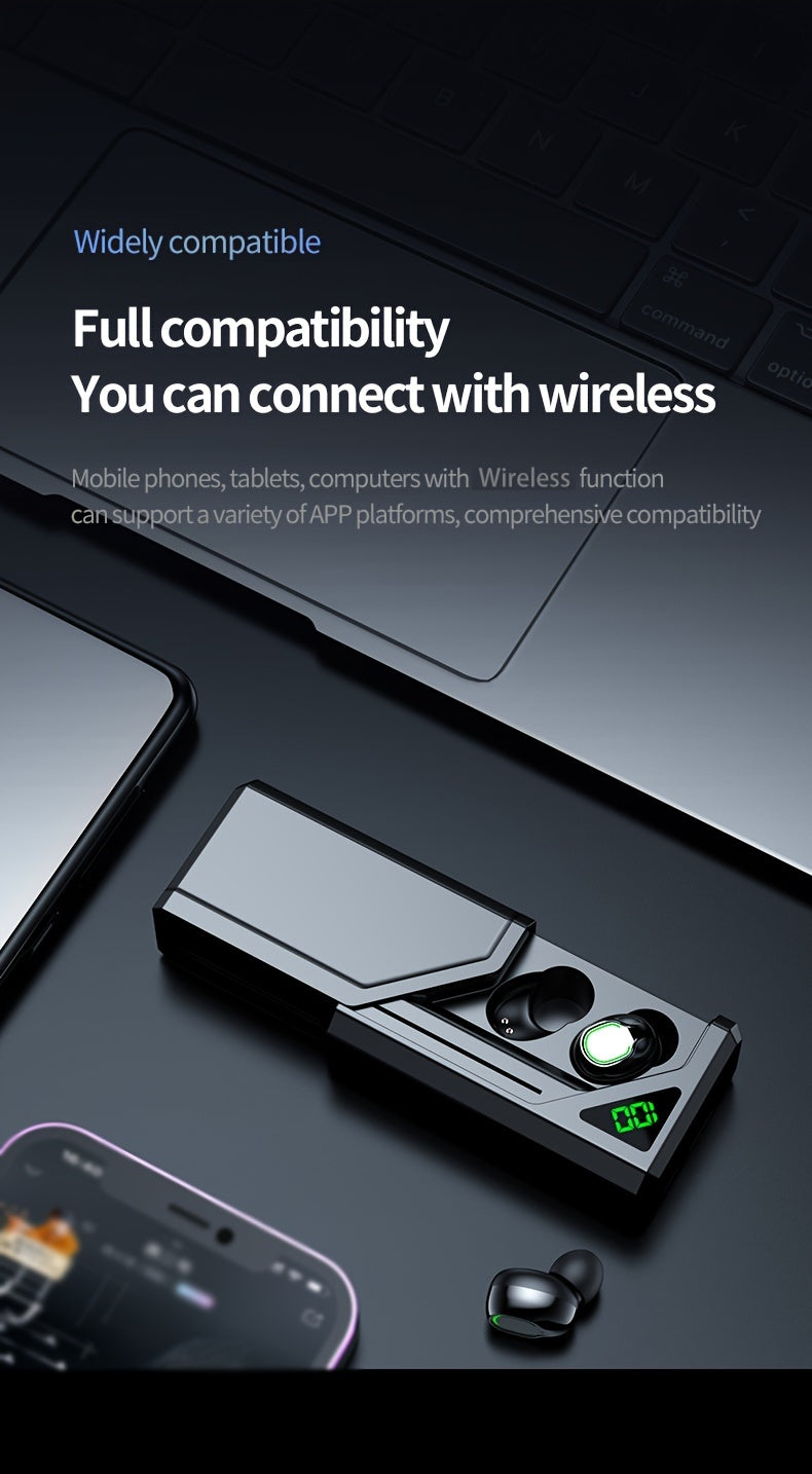 800 mAh Large-capacity Wireless Earphones Wireless Earbuds Ultra-clear Sound Quality Touch Control Can Provide Rechargeable Gaming Headphones Low-latency Sports Headphones Earbuds Suitable For All Wireless Devices Suitable Fo