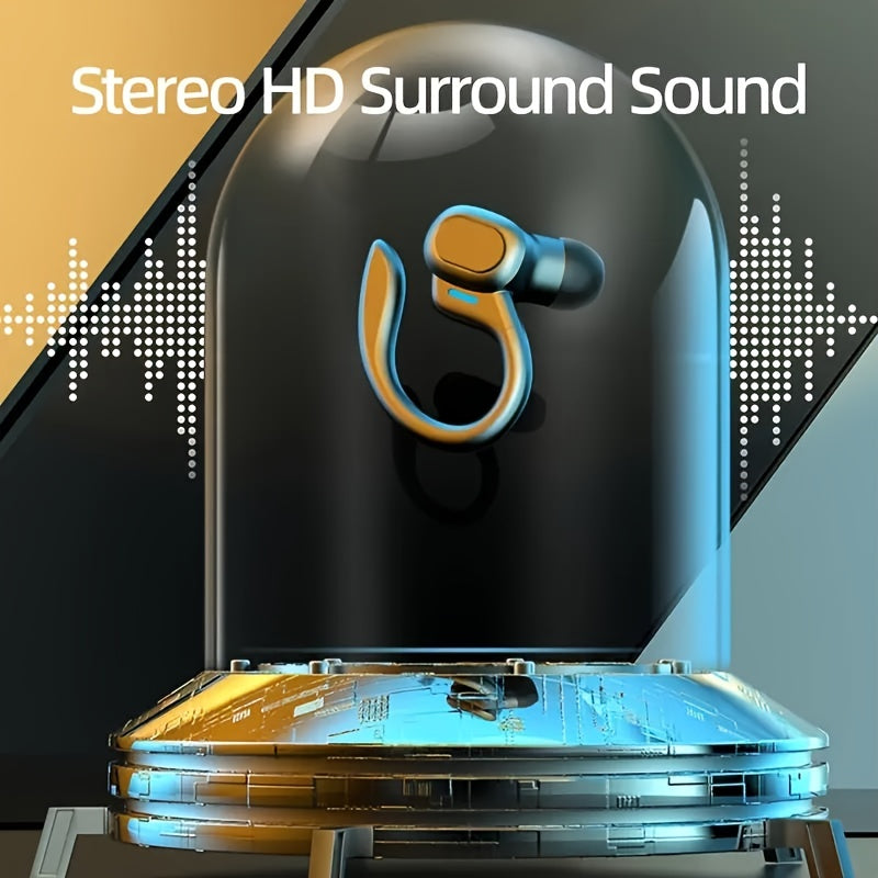 Wireless Earbuds with Touch Control, Volume Control, Condenser Mic, Type-C Charging, 300mAh Lithium Polymer Battery, USB Charged, ≤36V, 0.05-0.5W Power, Open-Back Earphones for Android/iOS Smartphones, with No Quick Charge,