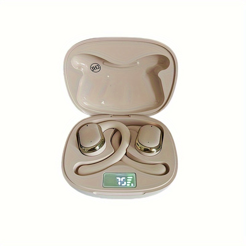 OWS Wireless TWS Audio Earphones With LED Power Display, Sports Ear Directional Sound Transmission, Earphones Supporting 90 Degree Adjustment, Non In Ear Sports Earphones, Game Music HIFI Surround Sound