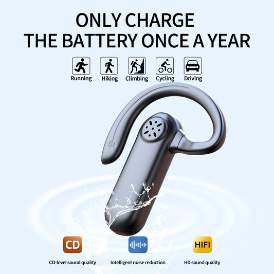 Sport Earphones Air Bone Conduction, Wireless Open Headset Running Headset Noise Reduction With Microphone