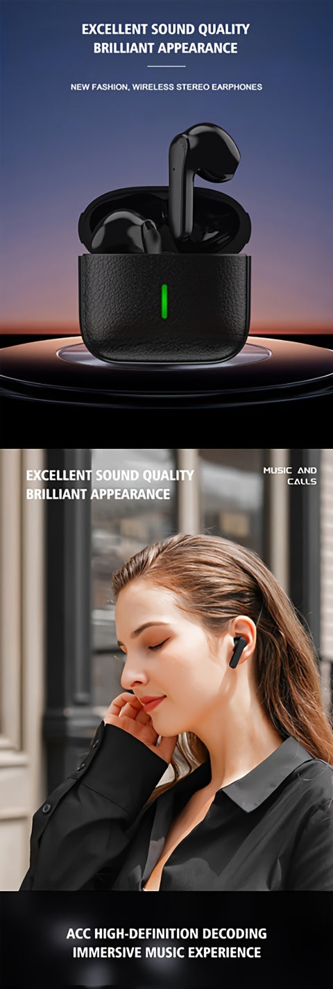 New Wireless Earphones Ultra-long Battery Life Waterproof Sports Game Mini Dual Stereo In-Ear Universal Earbuds