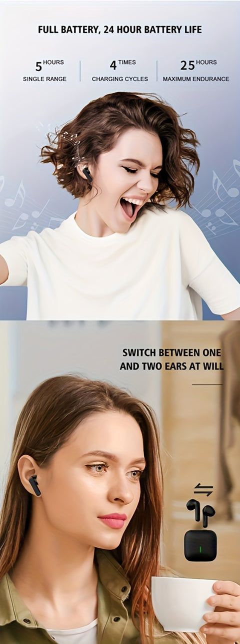 New Wireless Earphones Ultra-long Battery Life Waterproof Sports Game Mini Dual Stereo In-Ear Universal Earbuds