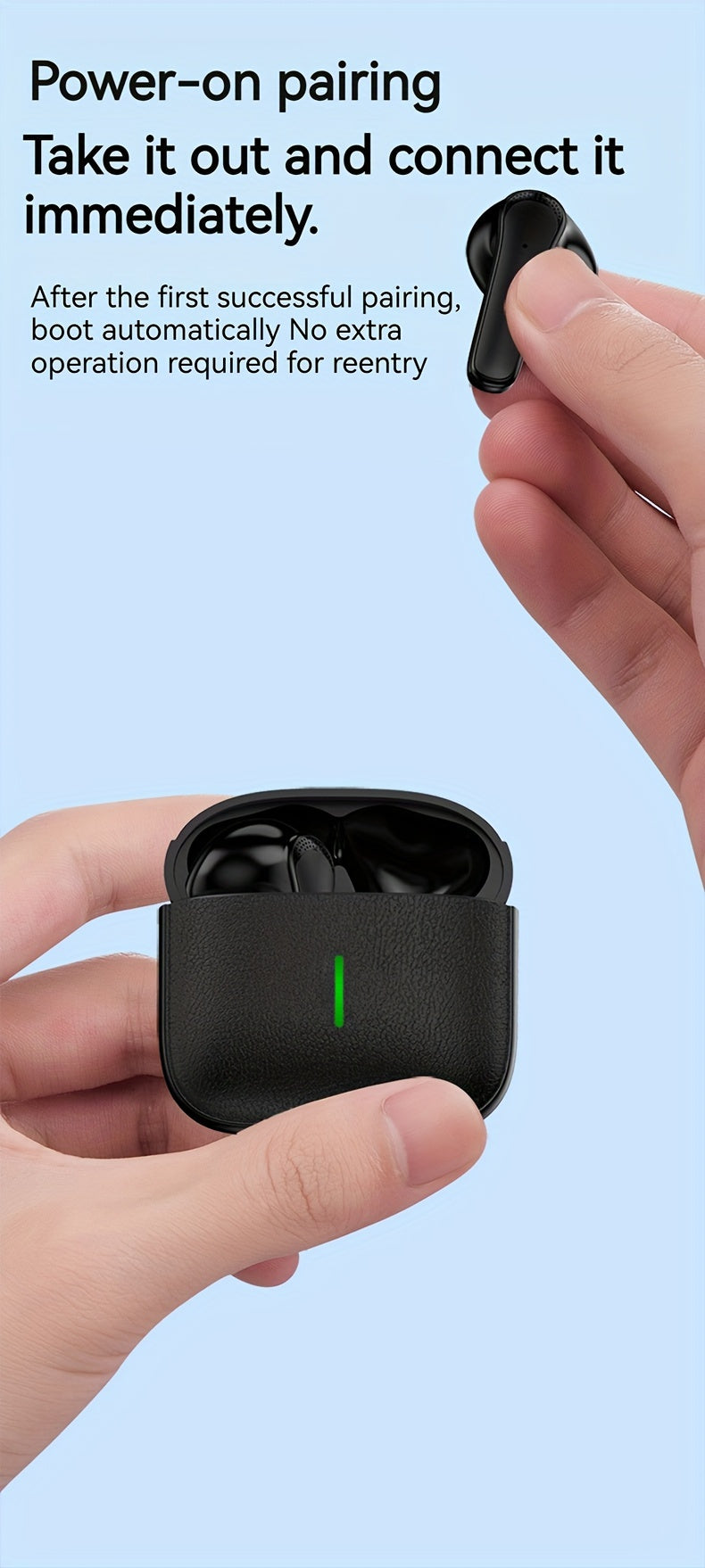 New Wireless Earphones Ultra-long Battery Life Waterproof Sports Game Mini Dual Stereo In-Ear Universal Earbuds