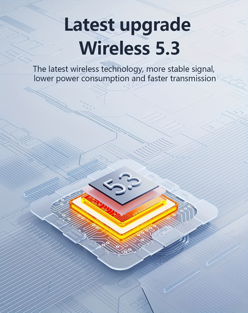 New Wireless Earphones Ultra-long Battery Life Waterproof Sports Game Mini Dual Stereo In-Ear Universal Earbuds