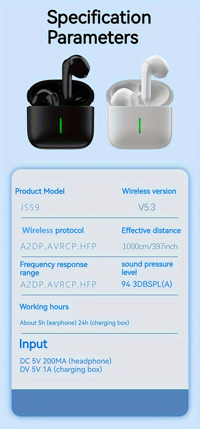 New Wireless Earphones Ultra-long Battery Life Waterproof Sports Game Mini Dual Stereo In-Ear Universal Earbuds