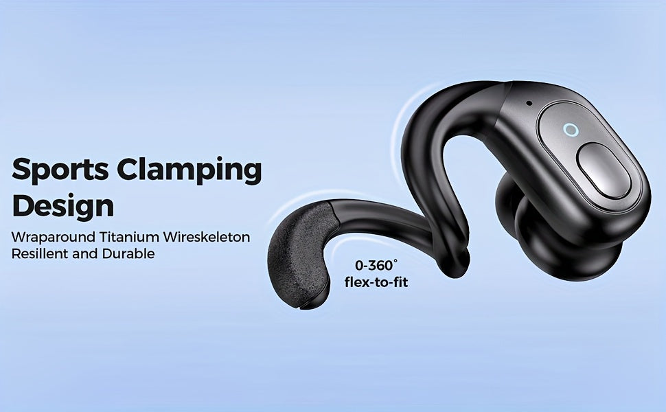 GREATWALL TWS Wireless Earphones Headset Wireless 5.3 Sports ear-hook Headset Stereo noise reduction Earbuds Battery Capacity Digital Display Low Latency And Low Power Consumption Built-in Microphone HD Call