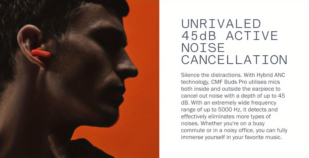 ProSound Buds Pro - Up to 39 Hours of Battery Life, 45 dB Advanced Noise Cancellation, Ultra Bass Technology, Custom Dynamic Bass, 5000 Hz Wide Band Noise Cancellation, 6 HD Mics for Crystal-Clear Calls, Wireless Earphones wi