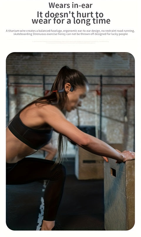 Bone Conduction Wireless Sports Earphones Waterproof Swimming Outdoor Running Exercise Unimpeded Large Capacity 10 Hours High Endurance The First Choice For Sports Enthusiasts