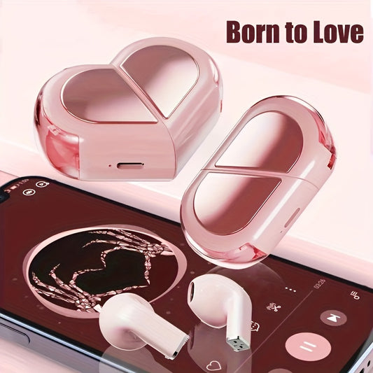 In-ear Earphones Wireless New Heart-shaped Music Earphones Esports Game Ultra-long Endurance Suitable For Cycling Exercise Lovers