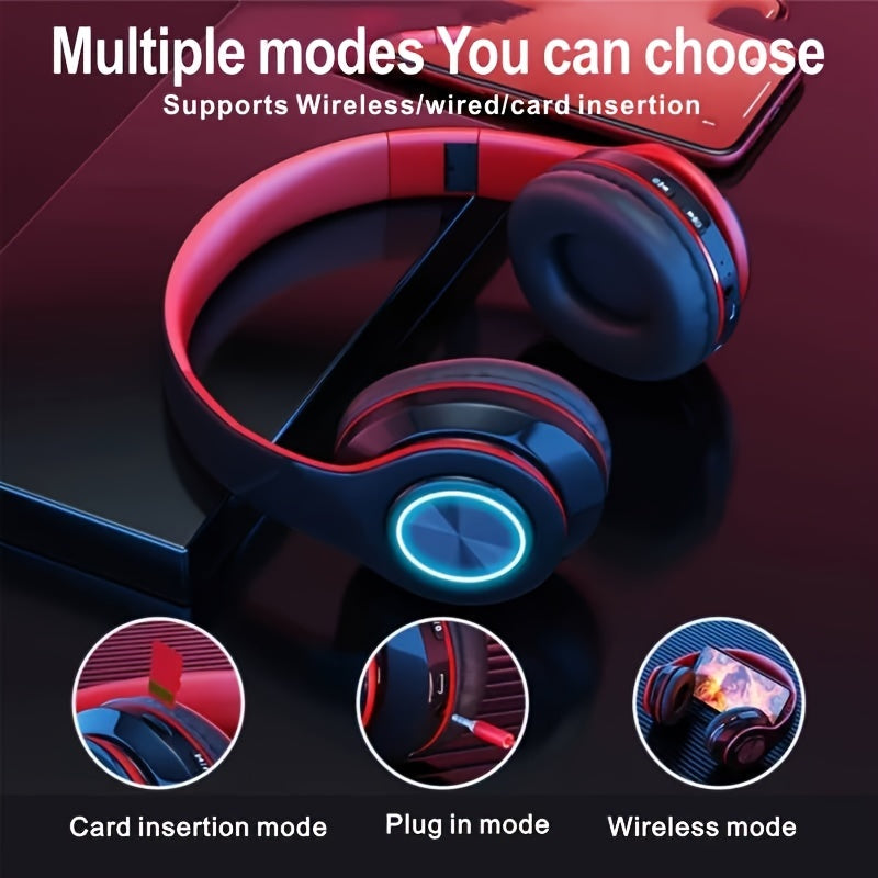 New wireless earphones with upright body sound reduction/long battery life/electronic sports gaming earphones/foldable earphones as gifts, popular wireless earphones, head mounted wireless earphones.