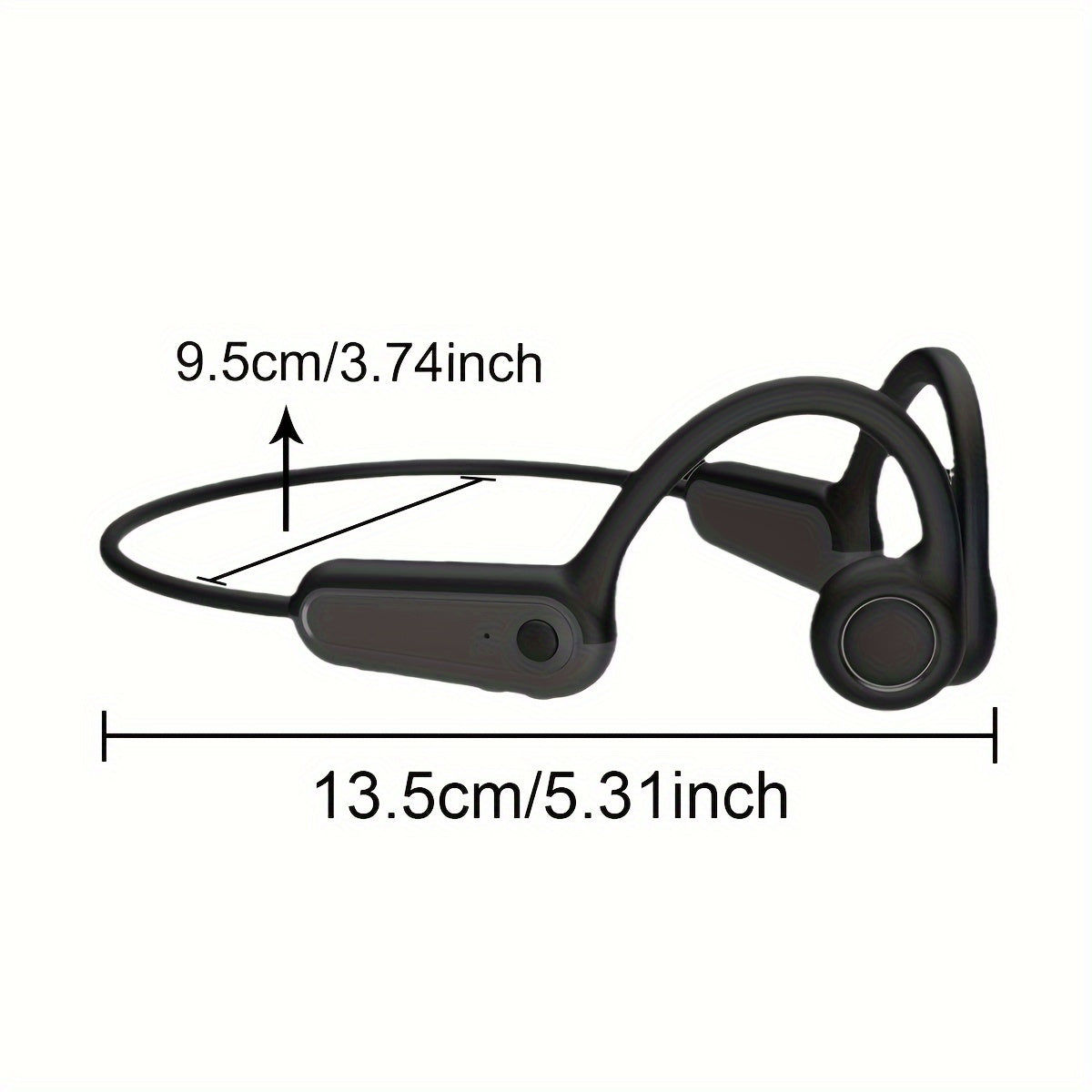 Long Battery Life True Wireless Bone Conduction Earphones 2024 - Open-Ear Design with Built-in Mic, Ideal for Running, Cycling & Driving