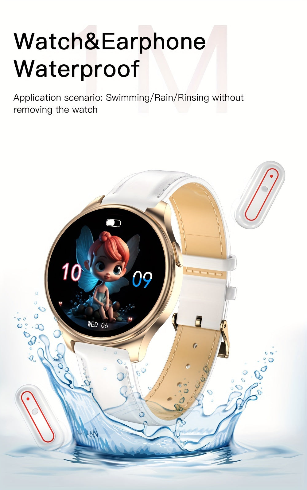 Newest Smart Watch With Earbuds (Wireless Call) For Women's Men's Best Gift, 1.27" HD Display, Multi Sports Modes, Sedentary Reminder, TWS Earphones Music, Weather Forecast, Sports Pedometer Watch For Android IOS