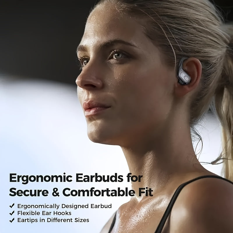 GREATWALL TWS Wireless Earphones Headset Wireless 5.3 Sports ear-hook Headset Stereo noise reduction Earbuds Battery Capacity Digital Display Low Latency And Low Power Consumption Built-in Microphone HD Call