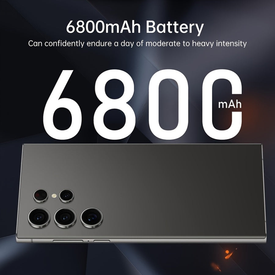 8GB+256GB Unlocked Smartphone S24Pro, Android 13, 6.8-inch Display, 13MP+50MP Camera, 6800mAh Battery, Dual SIM, Dual Standby, GPS, Built-in Stylus, Comes With Earphones | Case | Screen Protector | Type-c Cable, Ideal Valenti