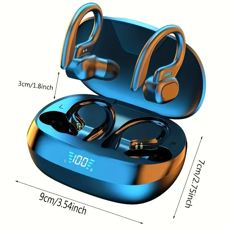 Wireless Earbuds with Touch Control, Volume Control, Condenser Mic, Type-C Charging, 300mAh Lithium Polymer Battery, USB Charged, ≤36V, 0.05-0.5W Power, Open-Back Earphones for Android/iOS Smartphones, with No Quick Charge,