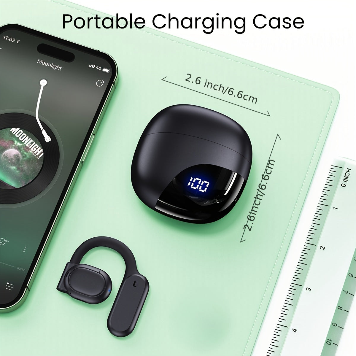 Open Wireless Earphones, 80 Hours Of Battery Life, With Ear Hooks, Wireless 5.3 Touch, Air Conduction Sports Earphones, Suitable For Running Exercise