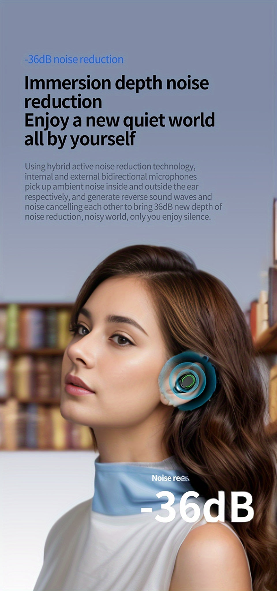 800 mAh Large-capacity Wireless Earphones Wireless Earbuds Ultra-clear Sound Quality Touch Control Can Provide Rechargeable Gaming Headphones Low-latency Sports Headphones Earbuds Suitable For All Wireless Devices Suitable Fo