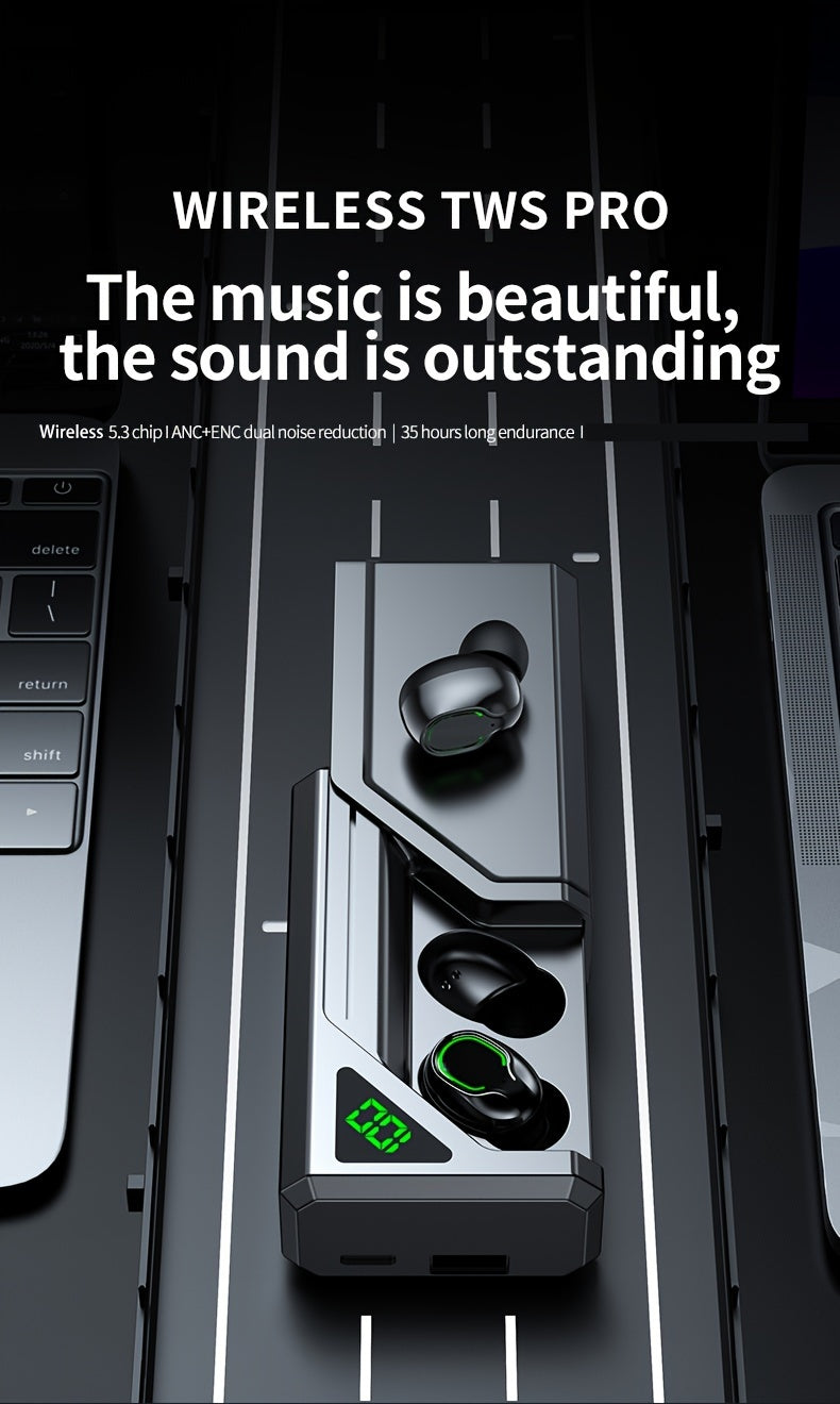 800 mAh Large-capacity Wireless Earphones Wireless Earbuds Ultra-clear Sound Quality Touch Control Can Provide Rechargeable Gaming Headphones Low-latency Sports Headphones Earbuds Suitable For All Wireless Devices Suitable Fo