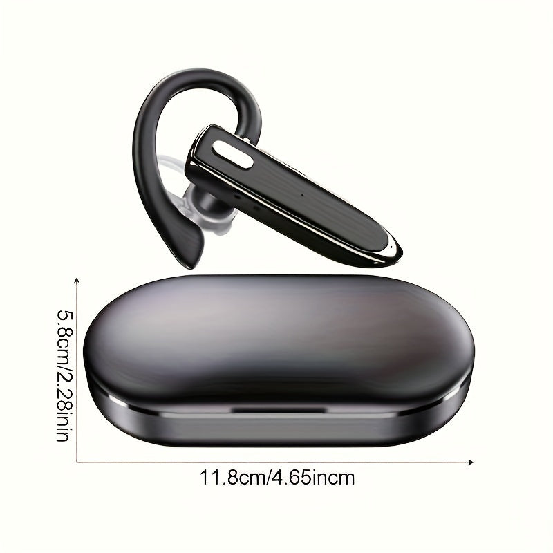 Long-Lasting Wireless Earphones - 90 Days Standby, 110 Hours Talk Time, Crystal-Clear Audio, Built-in Microphone, Sweat-Resistant, Universal Compatibility for Mobile Phones, PC Tablets, Laptops, Perfect for Truck Drivers, Dri
